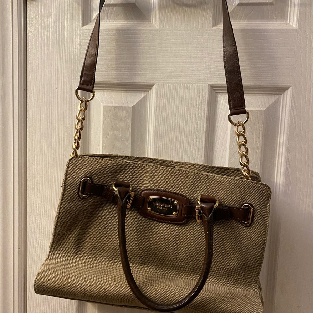 Michael Kors canvas and leather bag